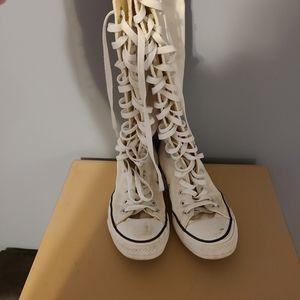 Converse knee highs white